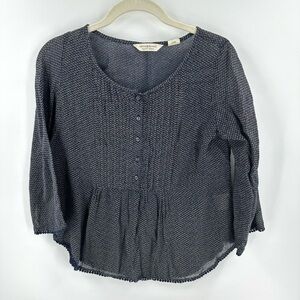 Ralph Lauren Denim & Supply Babydoll Top Womens XS Peasant Boho Festival Western
